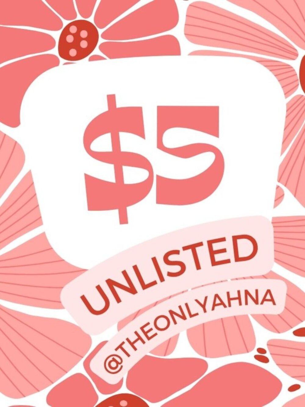 UNLISTED $5 Starts — @theonlyahna Unlisted Live Show Listing!